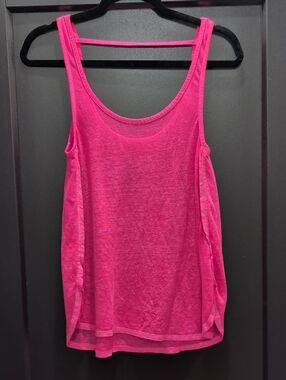 City Streets Bright Pink Scoop Neck Tank Top